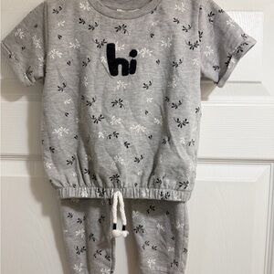 Jessica Simpson Heather Gray Kids 2pc outfit.